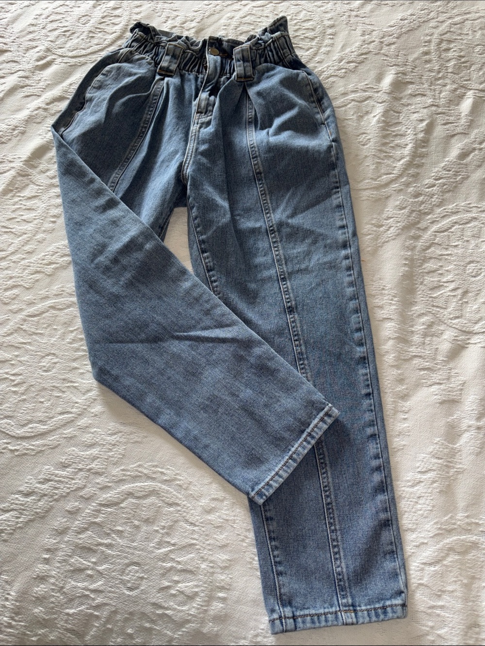 MOTF Vintage High Waisted Blue Elastic-Waist Denim Jeans EUC S